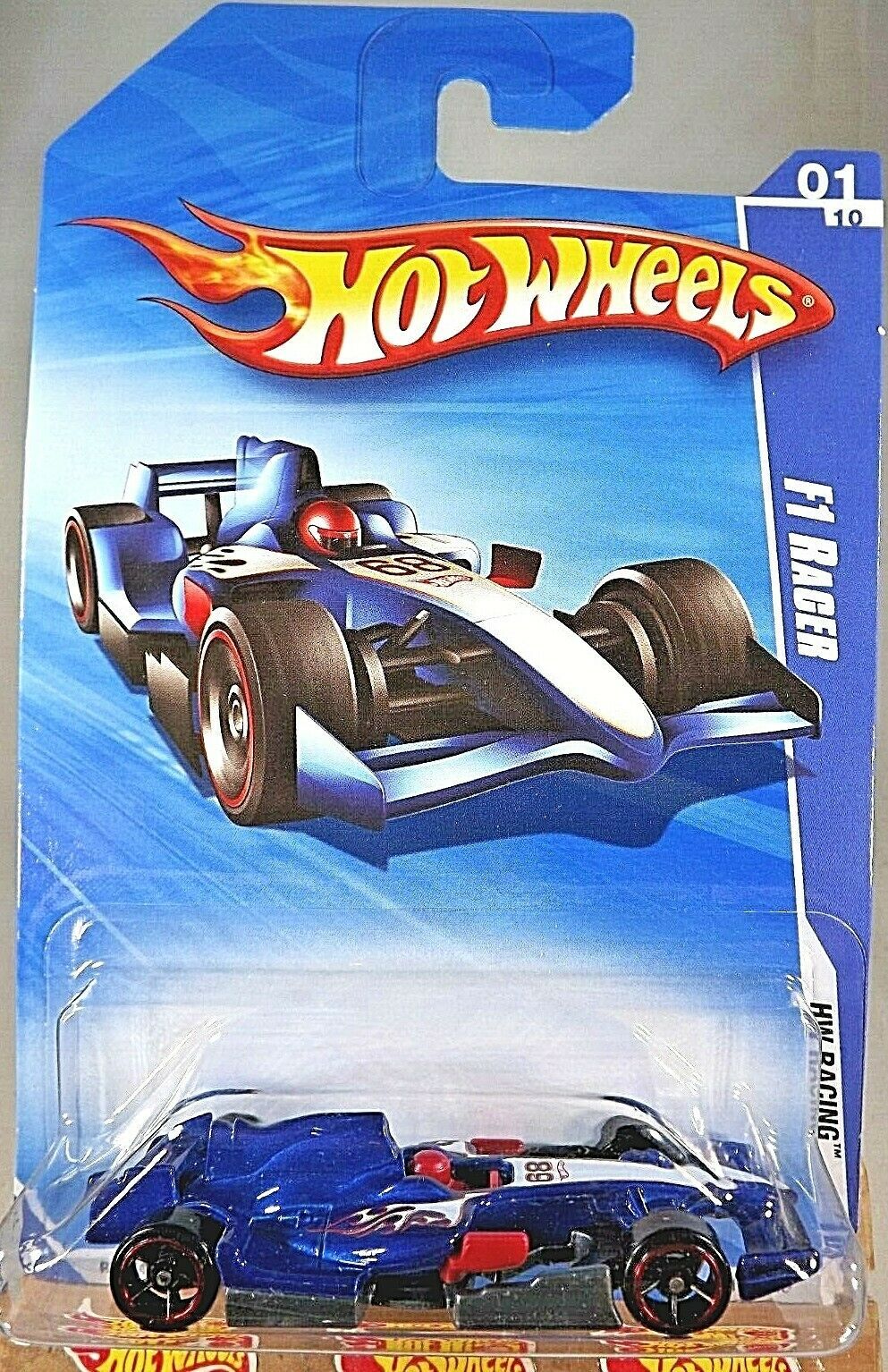 2010 Hot Wheels #149 HW Racing F1 RACER Blue Variant w/Black OH5 Spoke ...