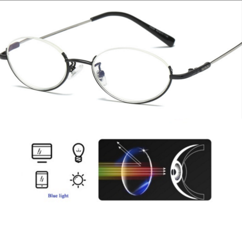 Herren Damen Semi Randlos Brillen Brille Blaulichtblockierung 1.0 ~ 4.0 Afa461