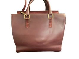 A. Bellucci Women Leather Suede Burgundy Bag Purse Shoulder Handbag Italy image 3