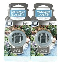 2 Count Yankee Candle 0.13 Oz Smart Scent Water Garden Vent Clip Air Freshener