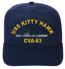 Cappello Da Baseball USS Kitty Hawk CV-63 - Licenza Ufficiale Marina USA, Regolabile E Unisex - Foto 4