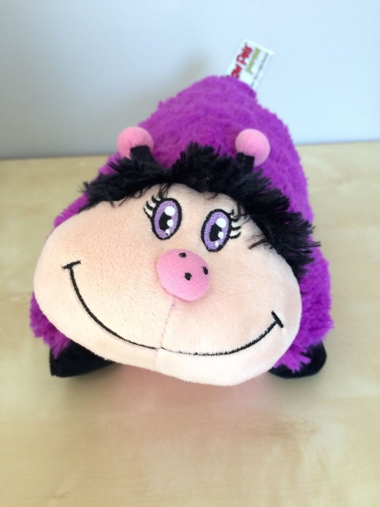 Pillow Pets Pee-Wees Purple Lady Bug Stuffed Animal Toy 2011 Limited Edition - $13.31