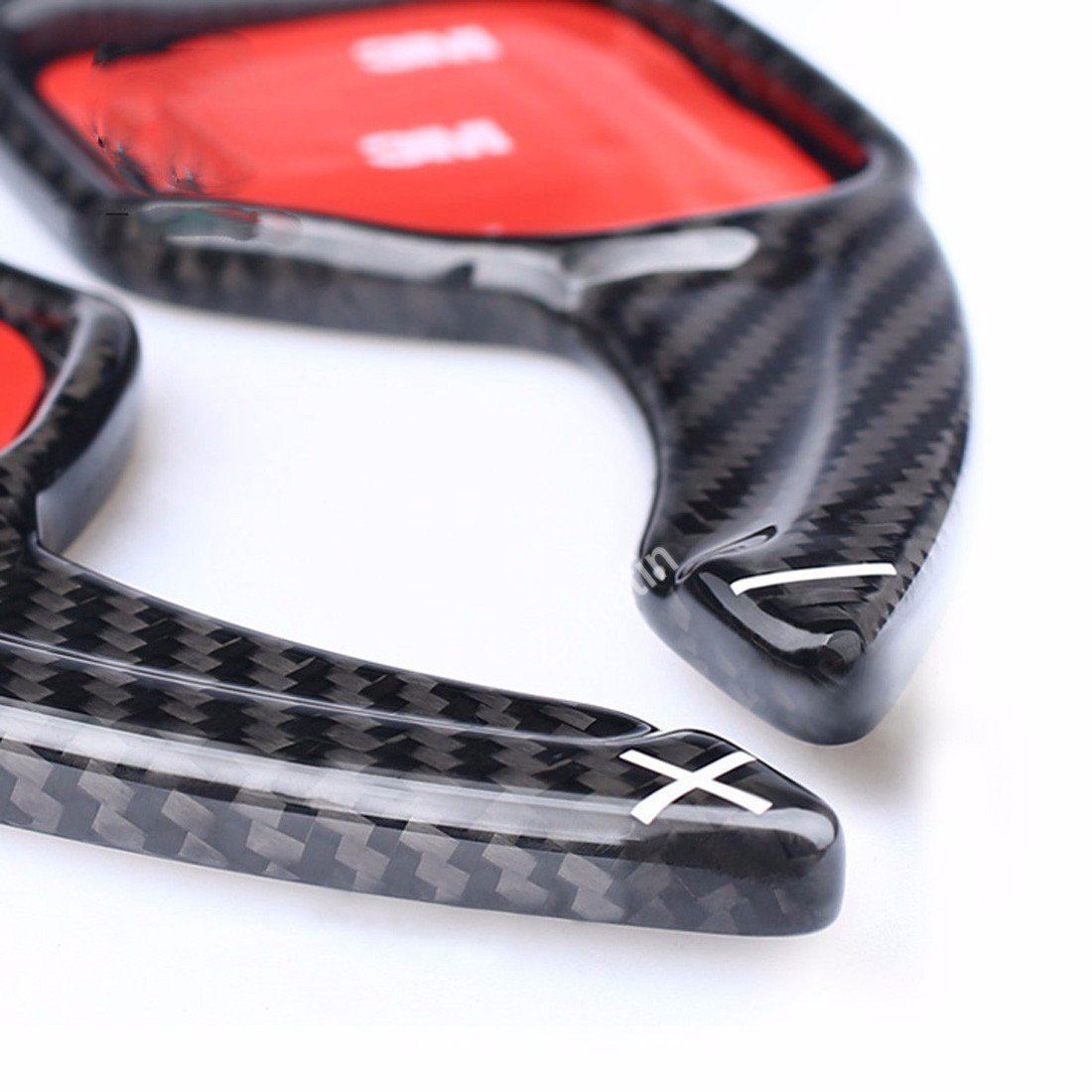 Image of Pure Real Carbon fiber Steering Wheel Gear Paddle Shifter Extensions for Audi 20