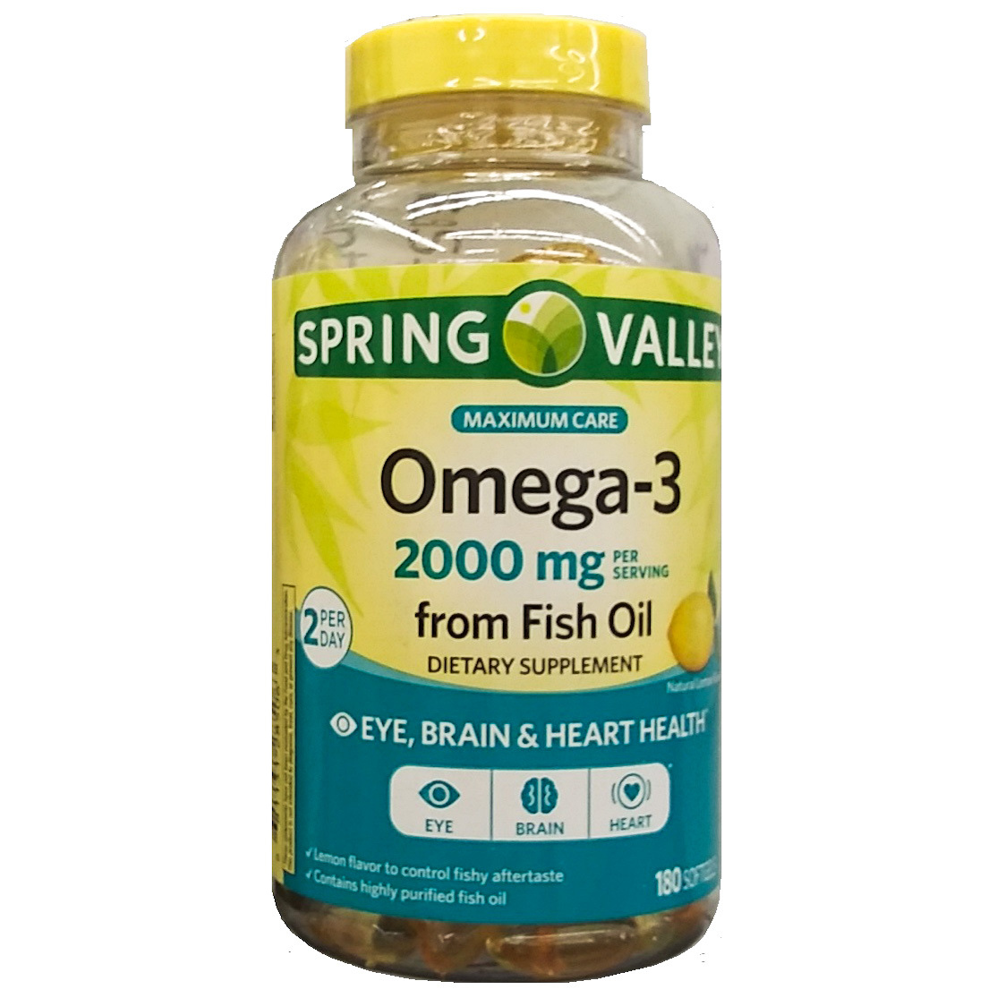 Spring Valley Omega3 Support EyeBrain & Heart Health 180