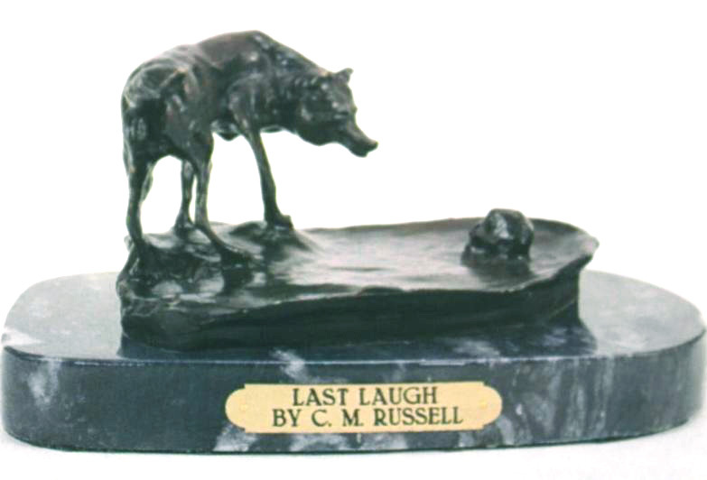 Last Laugh Lost Wax Bronze Sculpture Statue By C. M. Russell