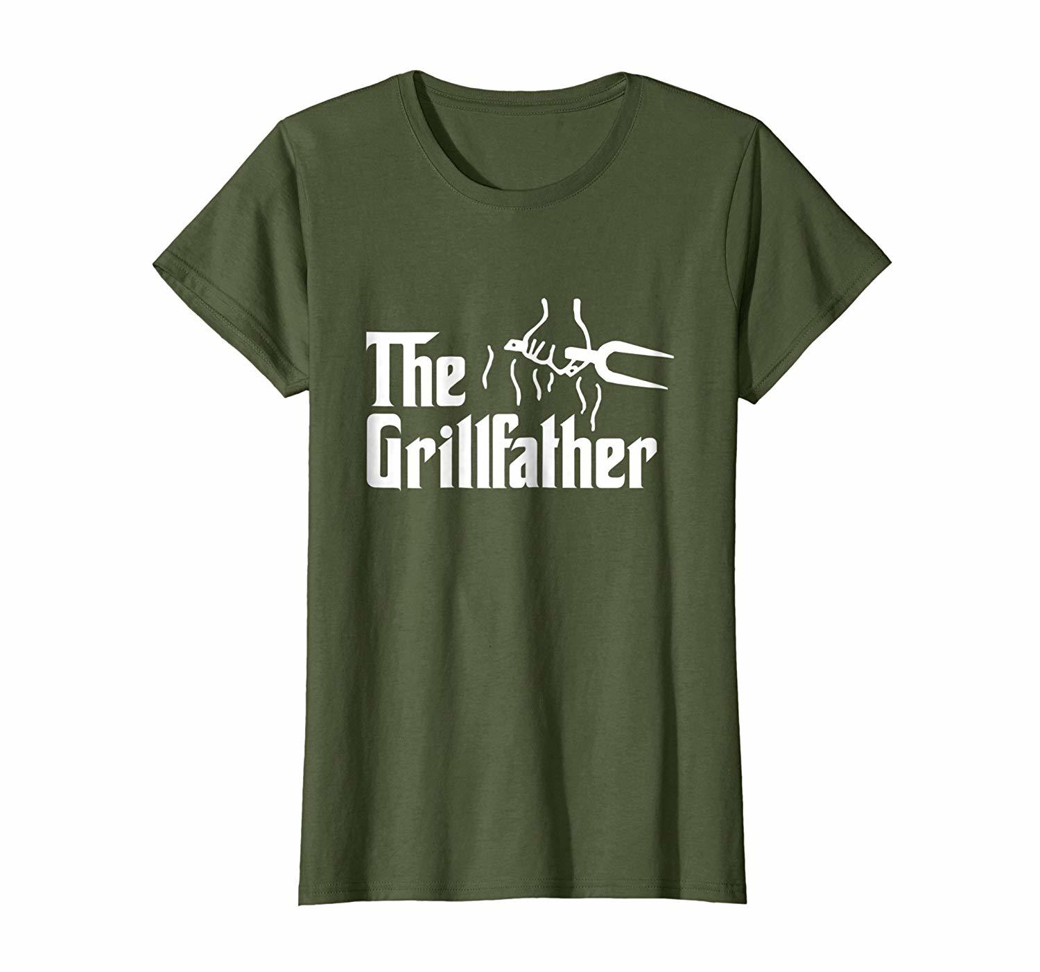 Funny Shirt The Grillfather Funny Bbq Dad Bbq Grill Dad Grilling T Shirt Wowen Tops
