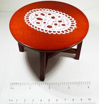 Dollhouse Filled Barbecue Side Table 1.807/1 Reutter Wire Round bbq Miniature 