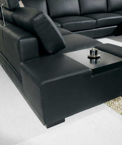 T35 Modern Black Sectional Sofa And 50 Similar Items T35 Modern Black Sectional Sofa And 50