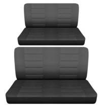 Fits 1950 Ford Tudor 4 door sedan Front and Rear bench seat covers charcoal - $130.54