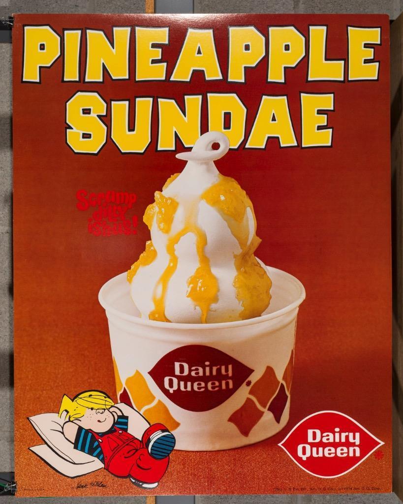 Vintage Dairy Queen Promotional Poster Mr Misty Float 1980 dq2