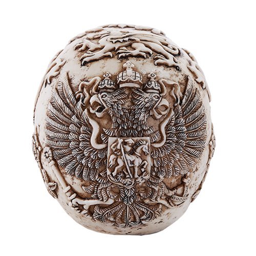 Ebros Gift Coat of Arms Templar Saint George Skull Figurine Resin Statue
