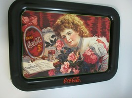 Coca-Cola 1985 Hilda with Roses TV Tray - $14.85