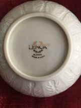 Vintage Lenox Cream Beige 24k Gold Rim Encrusted Bowl Made in USA Leaf Leaves image 9
