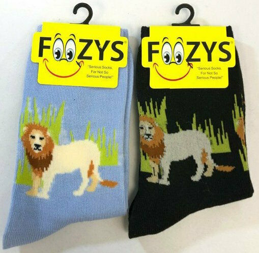 Lion Cat Tiger King Jungle Lions Mane Exotic Animal 2 Pairs Foozys Womens Socks