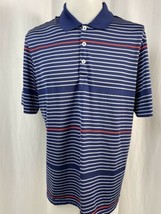 Adidas Climacool  Striped Short Sleeve Golf Shirt, Men's Size L - $14.24