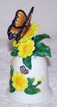 Unique Porcelain Bisque, Hand-painted 3D Butterfly, Daisy Bell - $12.38