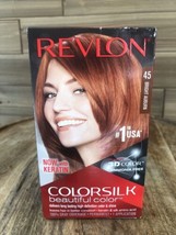 (1) Revlon Color Silk Hair Color # 45. Bright Auburn ( New ) Ammonia Free - $9.04