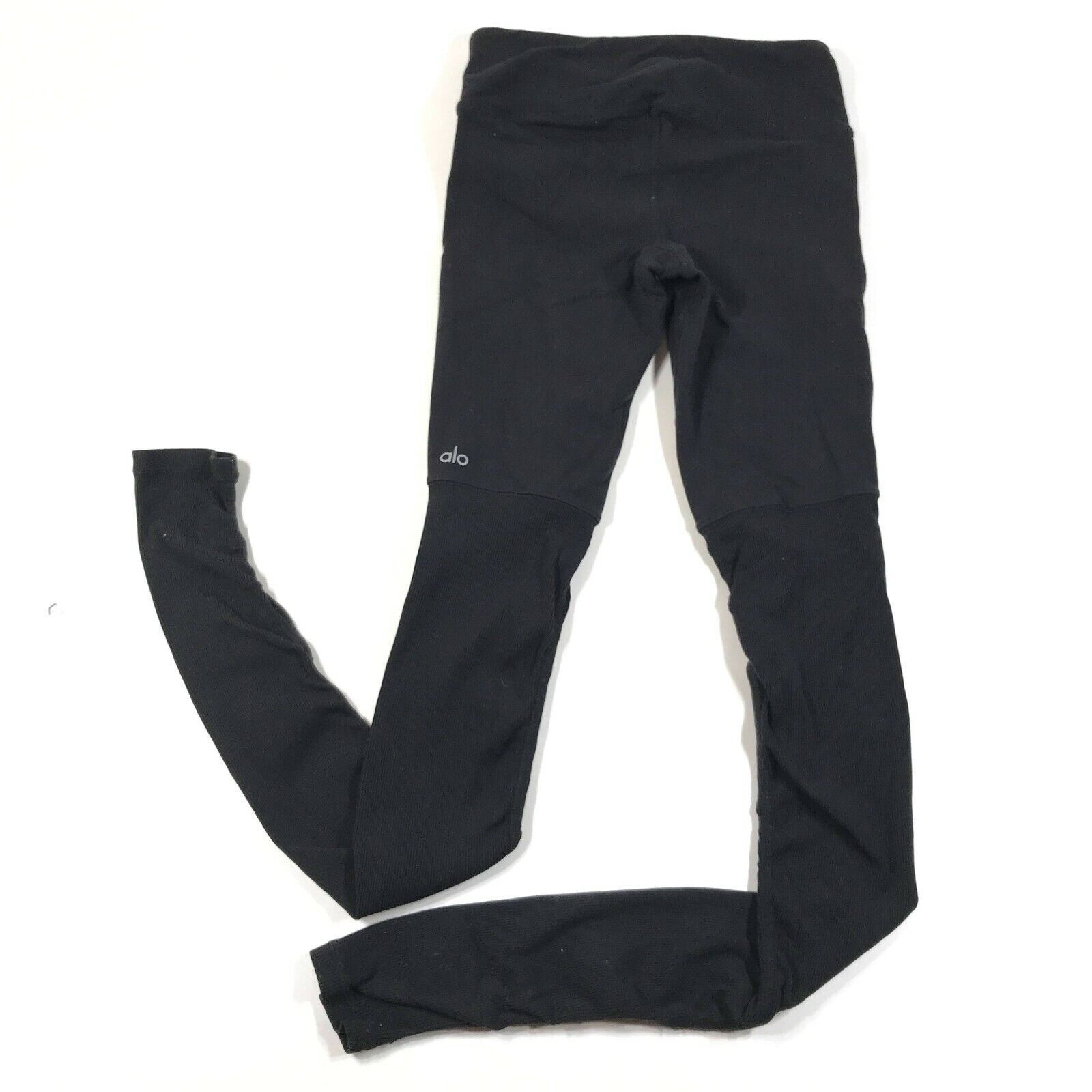 alo Leggings Womens XS ? Black Very Skinny Slim Elastic Stretch Comfort