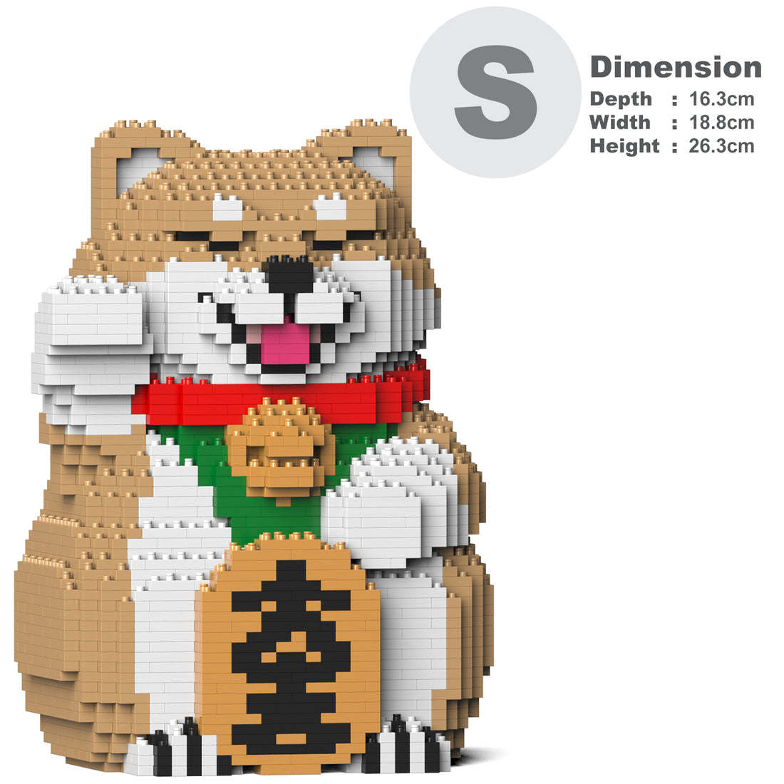 Lucky Shiba Inu Sculptures (JEKCA Lego Brick) DIY Kit - Building Toy ...