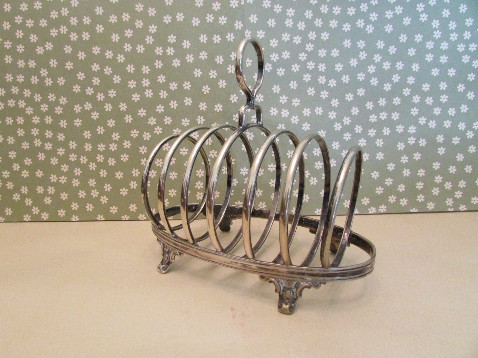 Antique Victorian R & B Sheffield Silver Electroplate Footed Toast