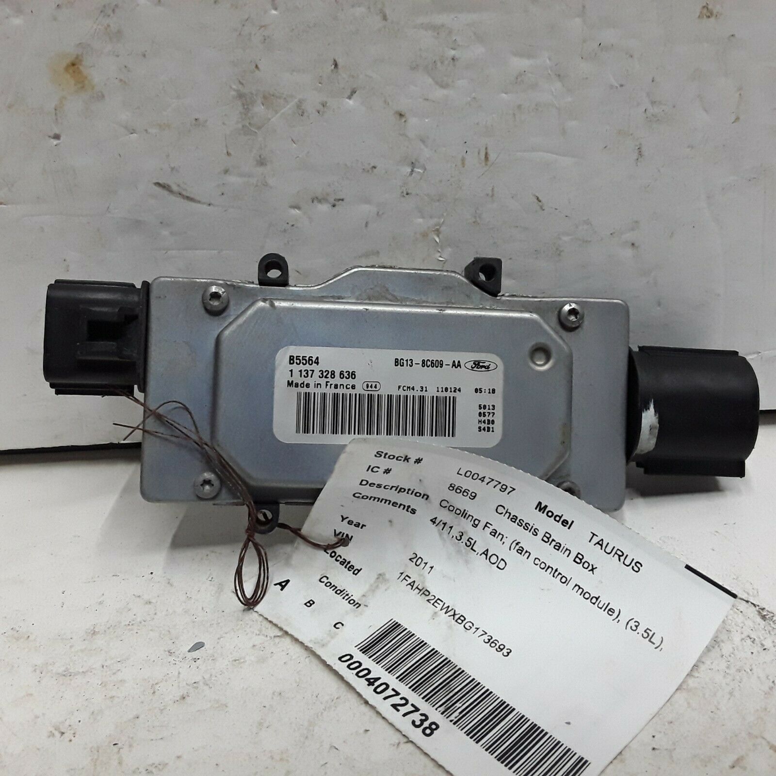 08 09 10 11 12 Ford Taurus cooling fan control module OEM BG138C609AA