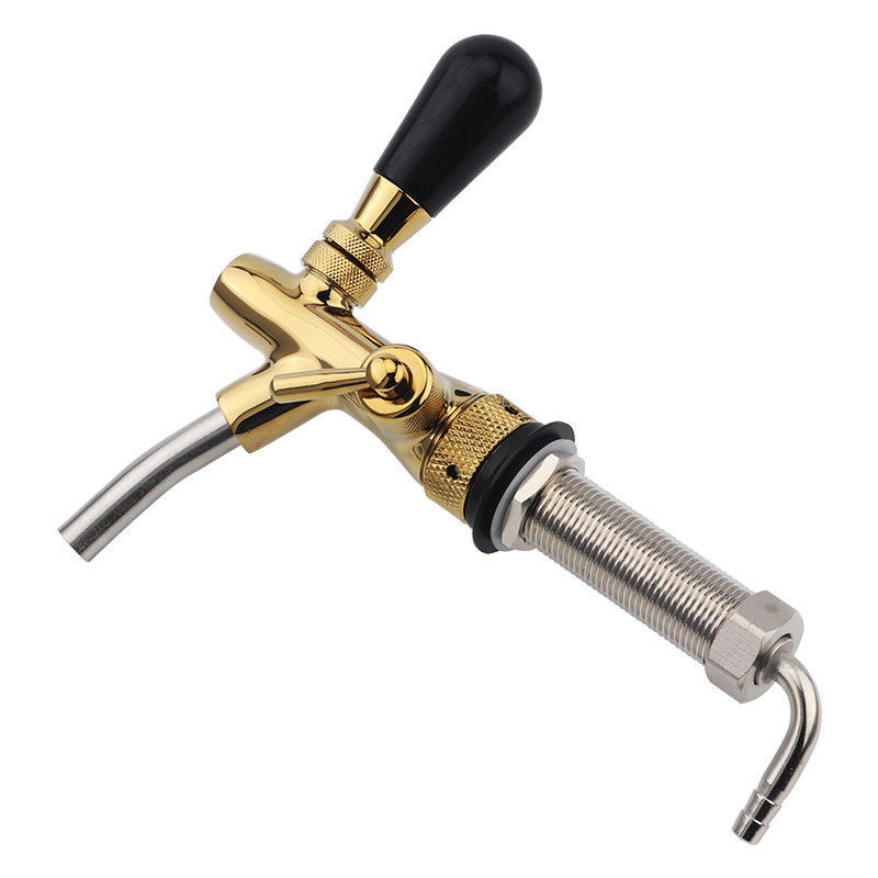 Adjustable Draft Beer Tap Chrome Golden Brass Beer Faucet with 43939