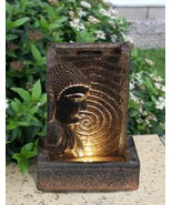 Fountain-Buddha/Spiral with LED-Light Fountain, Home Decor, Handmade Art - $108.89