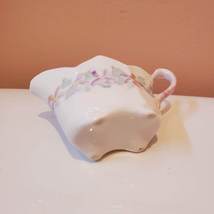 Vintage Creamer with Flowers, Upcycled Pink Cream Pitcher, Handpainted Pottery image 6