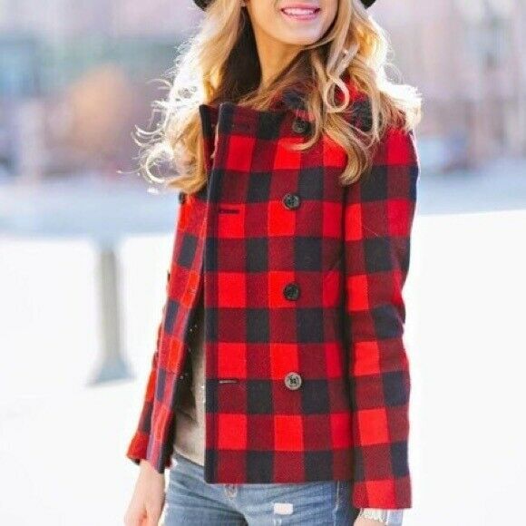 j crew plaid coat