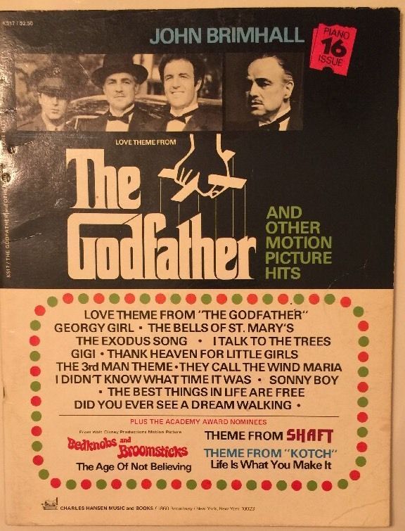Primary image for John Brimhall The Godfather Shaft Kotch music song book piano 1972
