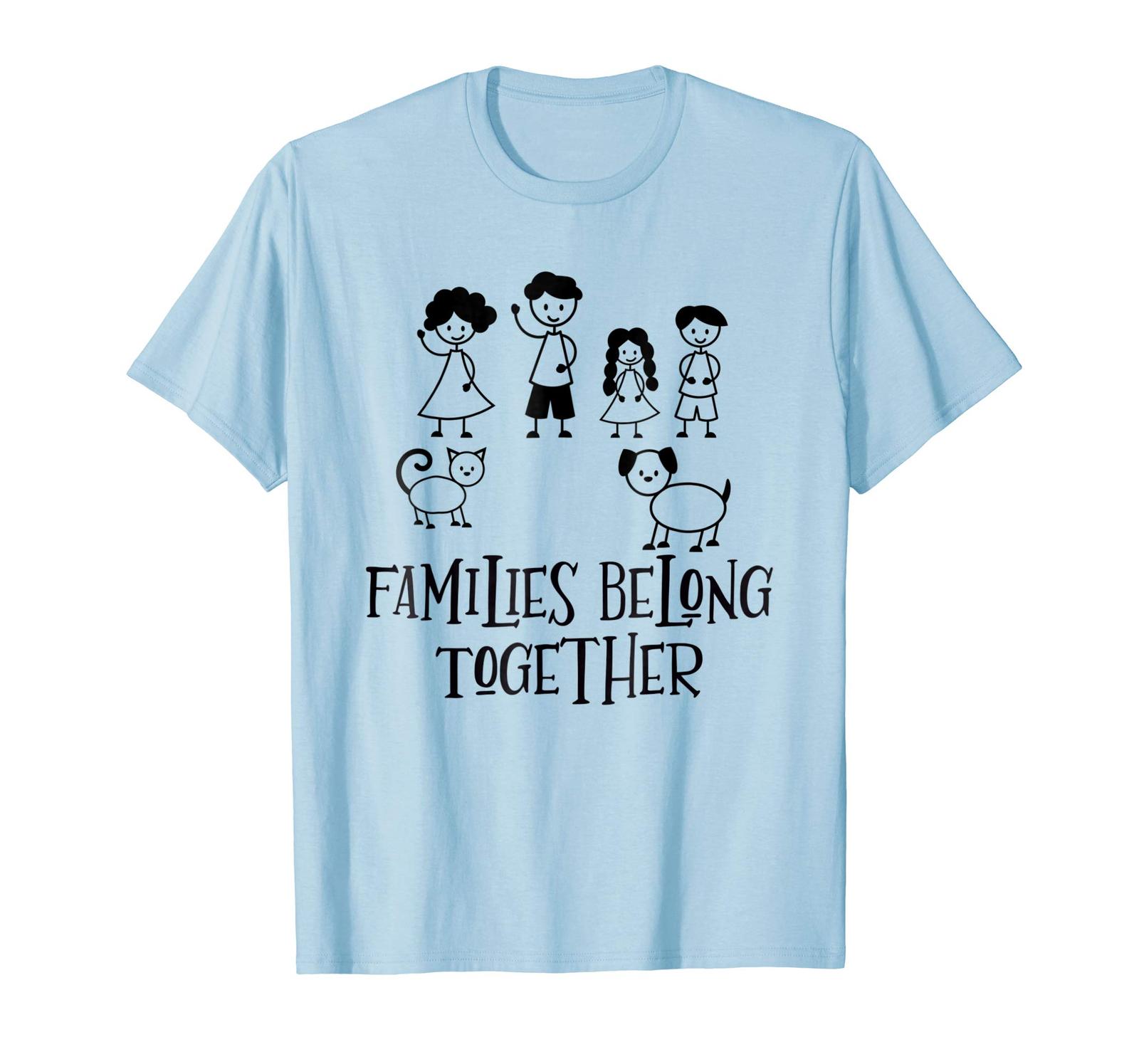 New Shirts - Families Belong Together Stick Family Black Graphic T ...