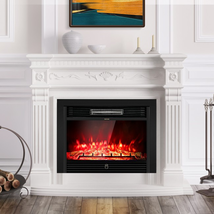 28.5 Inch Electric Recessed Mounted Standing Fireplace Heater image 12