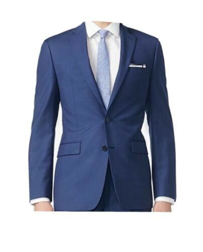 Primary image for Calvin Klein Mens Stretch 100% Wool Blazer Blue Jacket Sport Coat 42 Small $450