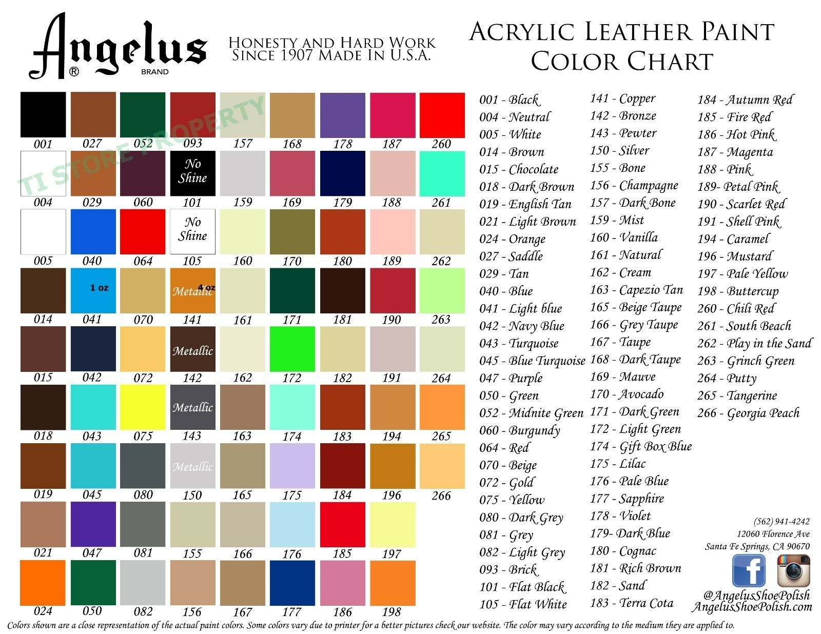 2 Bottles Angelus Acrylic Leather Paint /Dye - Leather & Vinyl - 4 oz- Original