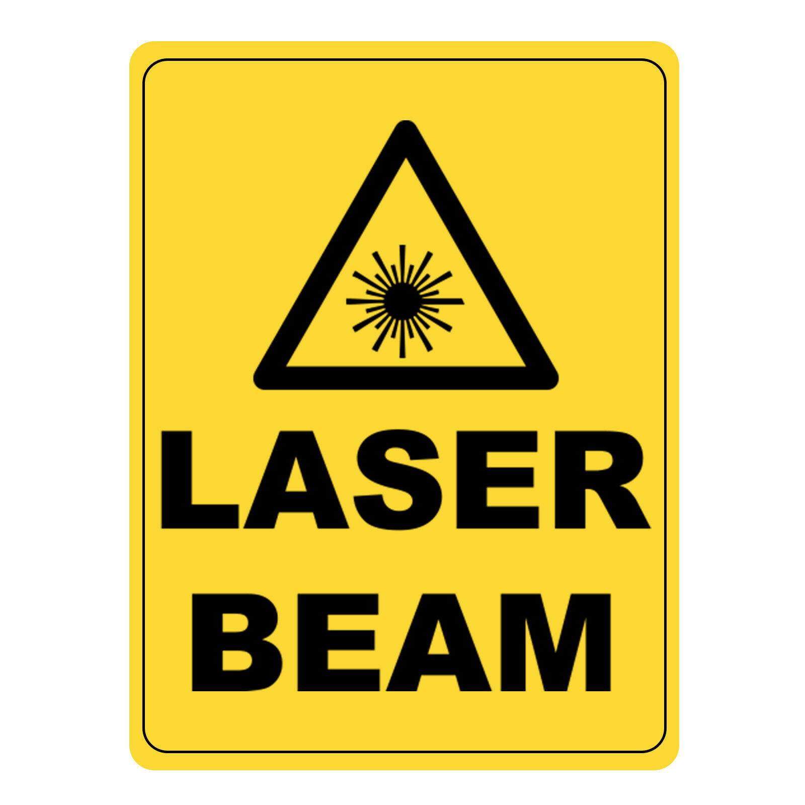 laser beem warning sign