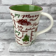 Starbucks Christmas 2007 Holiday Words Coffee Cup Mug 12 Oz Peace Merry ... - $15.44