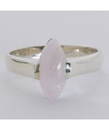 Pink Rose Quartz 925 Ring Size 9.5 Untreated Marquise Gem Stacking Desig... - $62.70