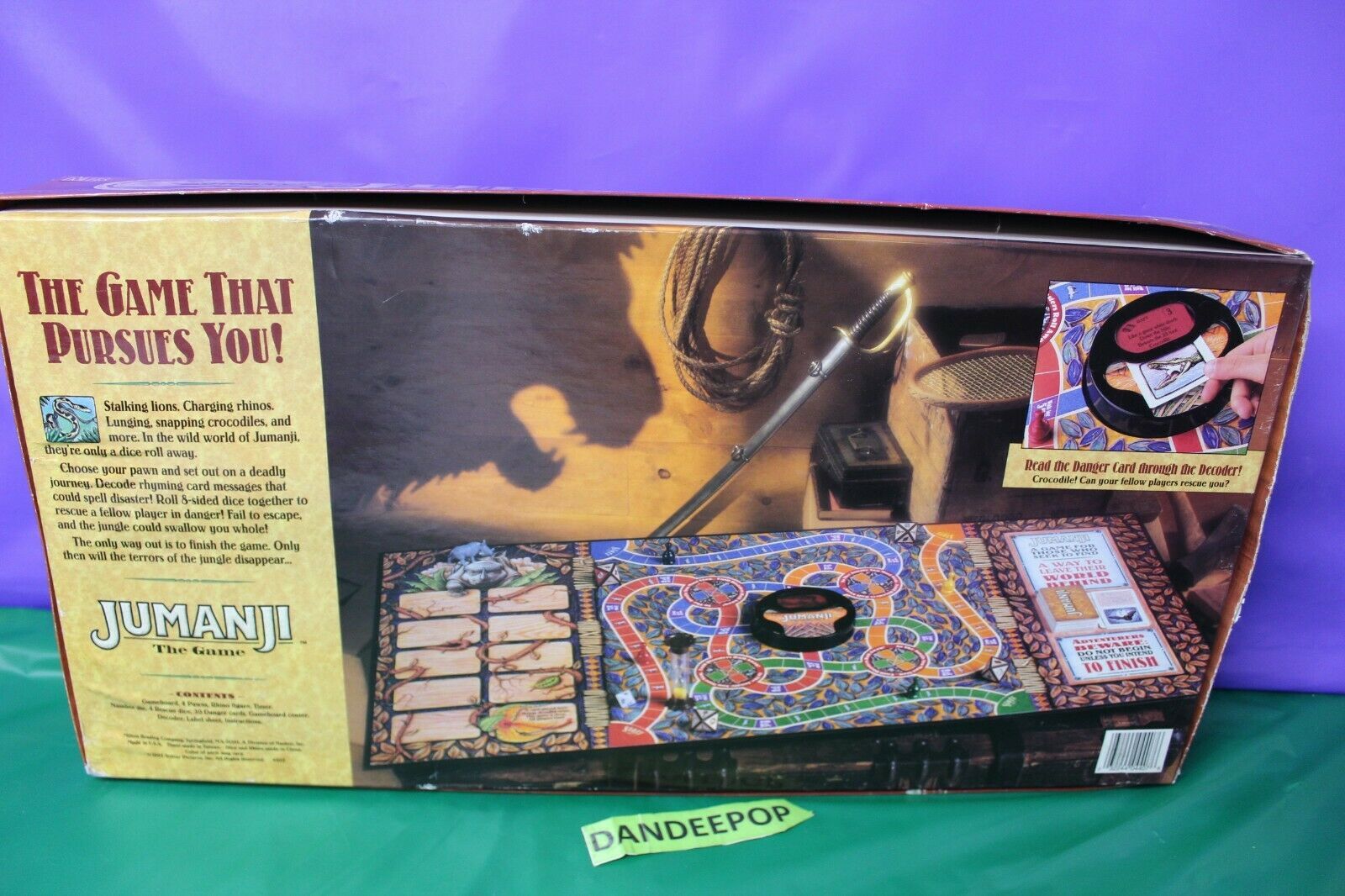 Jumanji Milton Bradley Vintage Board Game Adventure Toy - Contemporary ...