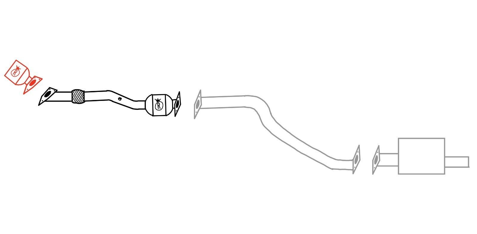 Catalytic Converter w/ Hardware Front 20032006 NISSAN SENTRA 1.8L Catalytic Converters