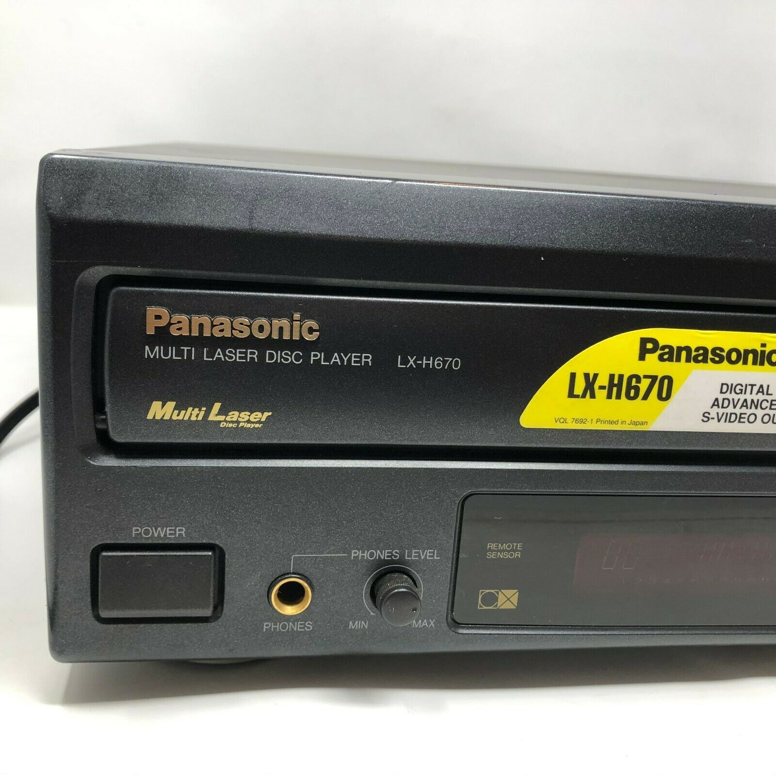 VTG Panasonic Multi Laser Disc Player LXH670 w/ Remote Control Made in