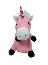 Gemmy Animated Plush Sings Dancing Pink Unicorn 10" We Wish You Merry Christmas  - $27.67