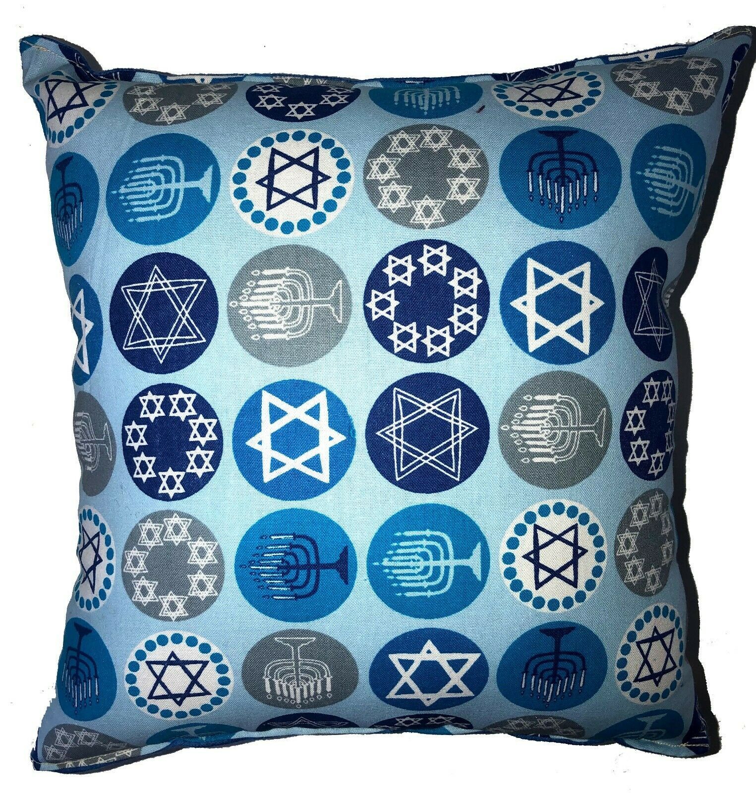 Hanukkah Pillow Jewish Holiday Pillow Handmade in USA Bedding