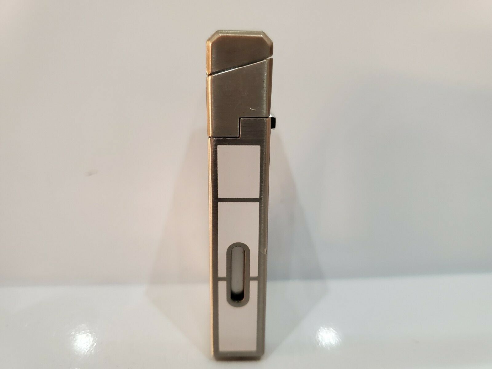 WORKING Colibri Vintage Flint & DUAL FLAME ENAMEL & SILVER Lighter