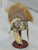 NauticalMart Attic Brass Greek Armor Helmet With Plume image 1