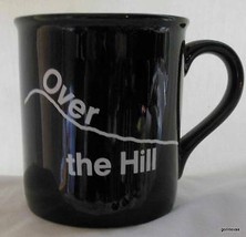 Vintage &quot;Over the Hill&quot; Mug Hallmark 1985 Black Inside and Out 3.5&quot; - $14.85
