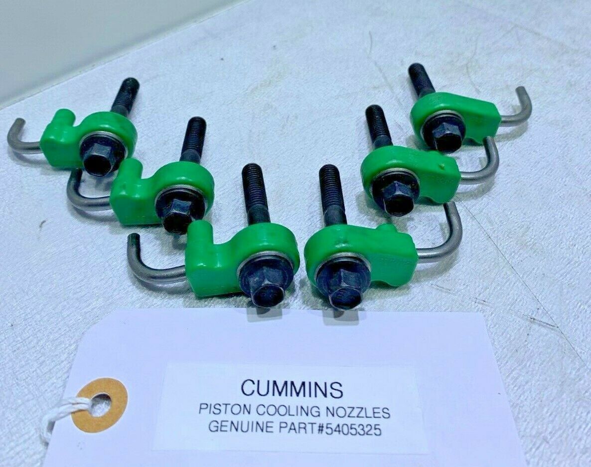 (SET OF 6) Cummins PISTON COOLING NOZZLES 5405325 OEM Pistons, Rings