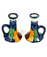 Talavera Sunflower Taper Candlesticks Holders Mexican Pottery Ceramic 4 ... - $34.65