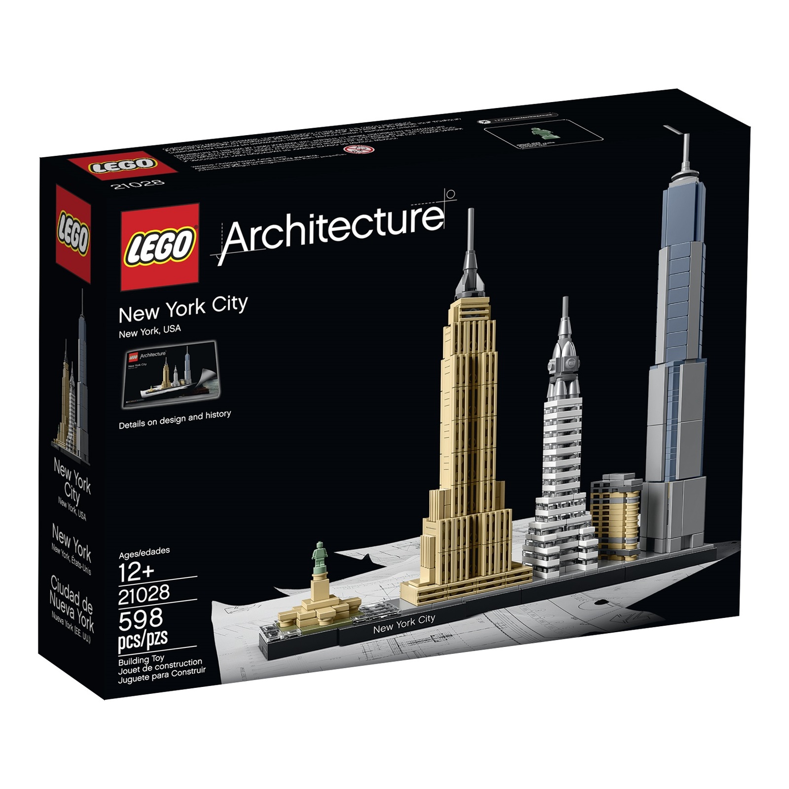 LEGO Architecture New York City Skyline Model 21028 Building Toy Set (598 pcs)