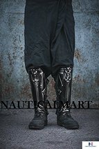 NAUTICALMART Halloween Larp Armor Legs Protection Dwarf Style Leg Greaves by