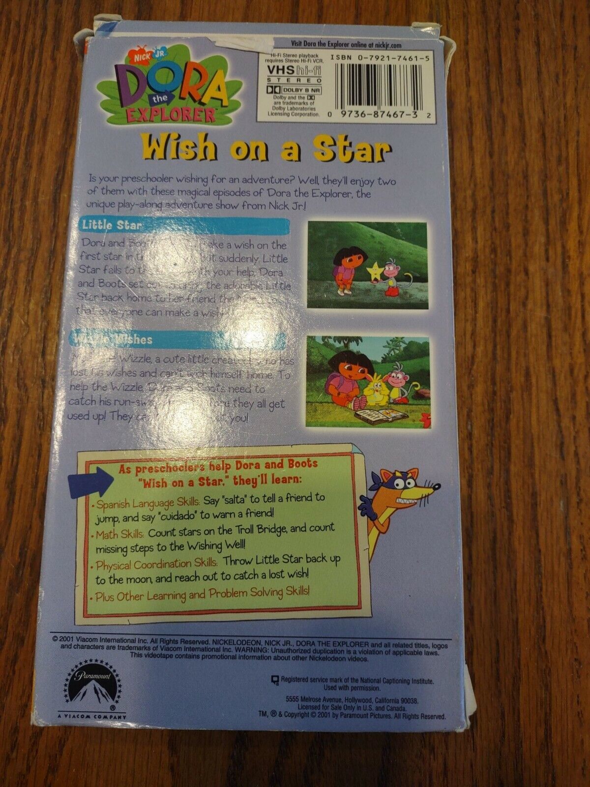 Dora The Explorer Wish On A Star Vhs Tape Rare - VHS Tapes